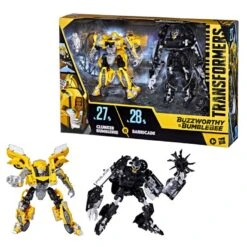 Hasbro Transformers Studio Series Buzzworthy Bumblebee Deluxe Action Figure 2-Pack - Clunker Bumblebee VS Barricade 13 Hasbro Transformers Studio Series Buzzworthy Bumblebee Deluxe Action Figure 2-Pack - Clunker Bumblebee VS Barricade -Deals Action Figures Store box figs