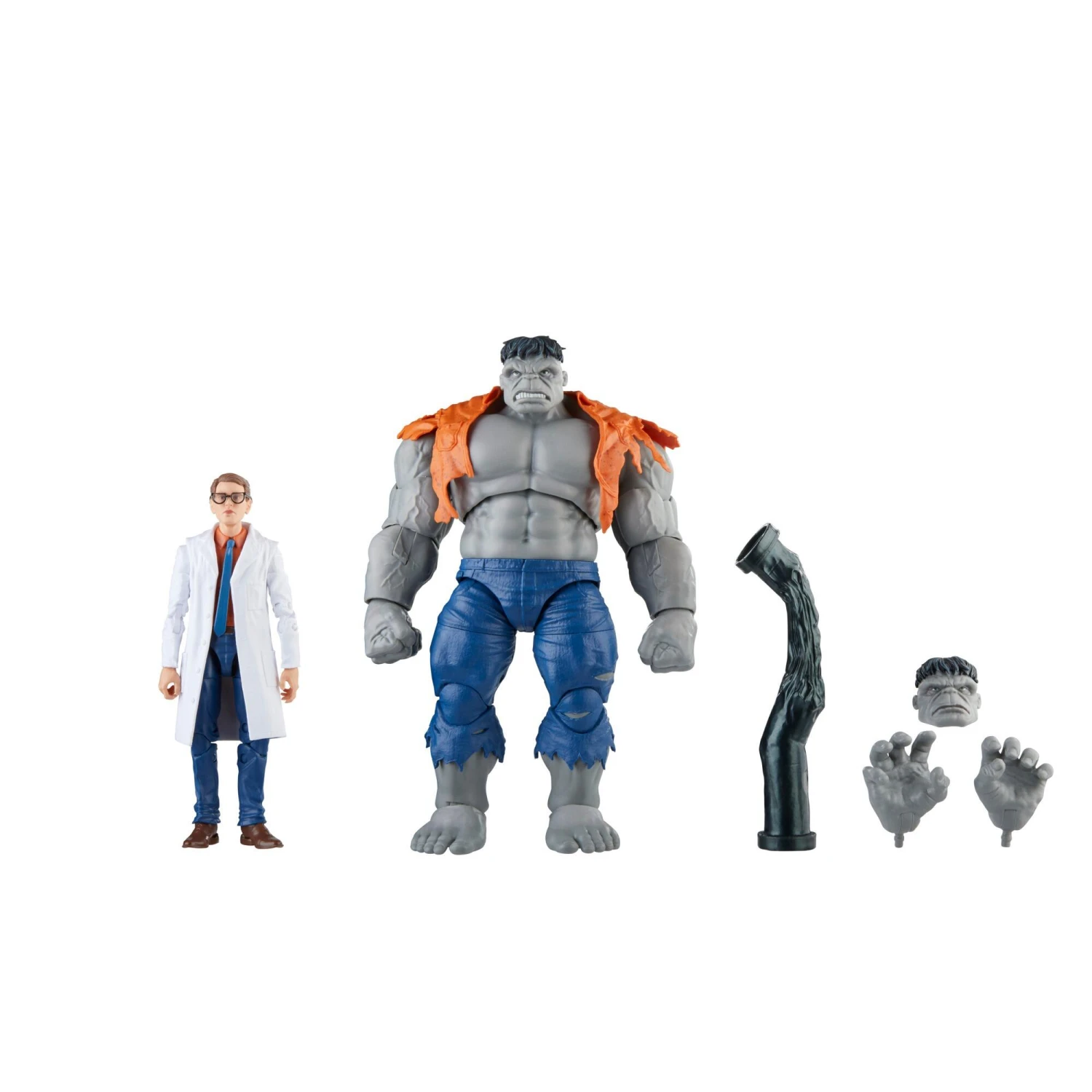 Hasbro Marvel Legends Series 6-Inch-Scale Action Figure 2-Pack - Gray Hulk And Dr. Bruce Banner 3 Hasbro Marvel Legends Series 6-Inch-Scale Action Figure 2-Pack - Gray Hulk And Dr. Bruce Banner - Image 3