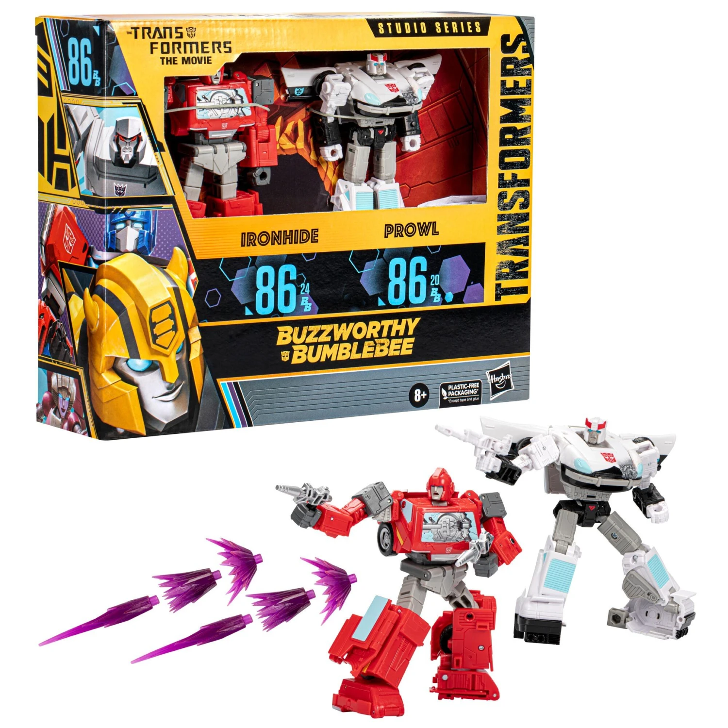 Hasbro Transformers Studio Series 86 Buzzworthy Bumblebee Voyager Action Figure Twinpack - Ironhide & Prowl 1 Hasbro Transformers Studio Series 86 Buzzworthy Bumblebee Voyager Action Figure Twinpack - Ironhide & Prowl