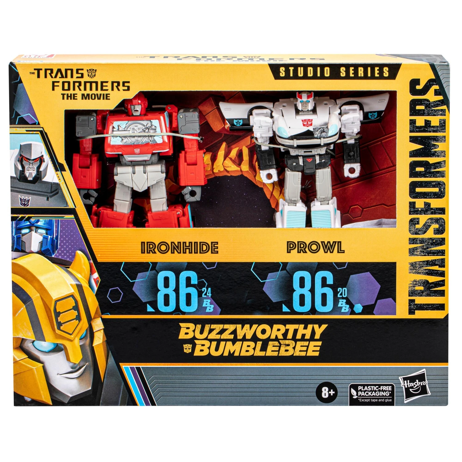 Hasbro Transformers Studio Series 86 Buzzworthy Bumblebee Voyager Action Figure Twinpack - Ironhide & Prowl 3 Hasbro Transformers Studio Series 86 Buzzworthy Bumblebee Voyager Action Figure Twinpack - Ironhide & Prowl - Image 3