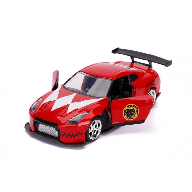 Jada Toys Power Rangers - 2009 Nissan GT-R Red Ranger Hollywood Rides 1:32 Scale Die Cast Vehicle 3 Jada Toys Power Rangers - 2009 Nissan GT-R Red Ranger Hollywood Rides 1:32 Scale Die Cast Vehicle - Image 3