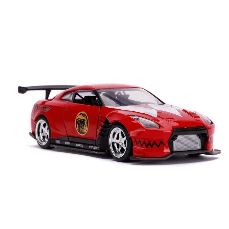 Jada Toys Power Rangers - 2009 Nissan GT-R Red Ranger Hollywood Rides 1:32 Scale Die Cast Vehicle 2 Jada Toys Power Rangers - 2009 Nissan GT-R Red Ranger Hollywood Rides 1:32 Scale Die Cast Vehicle - Image 2