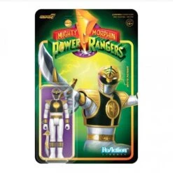 SUPER7 Power Rangers ReAction Action Figure Wave 4 - White Ranger